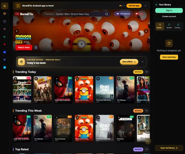 Screenshot of BoredFlix