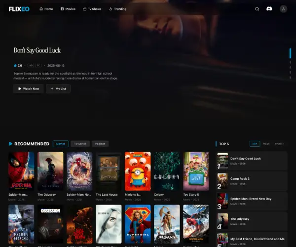 Screenshot of Flixeo