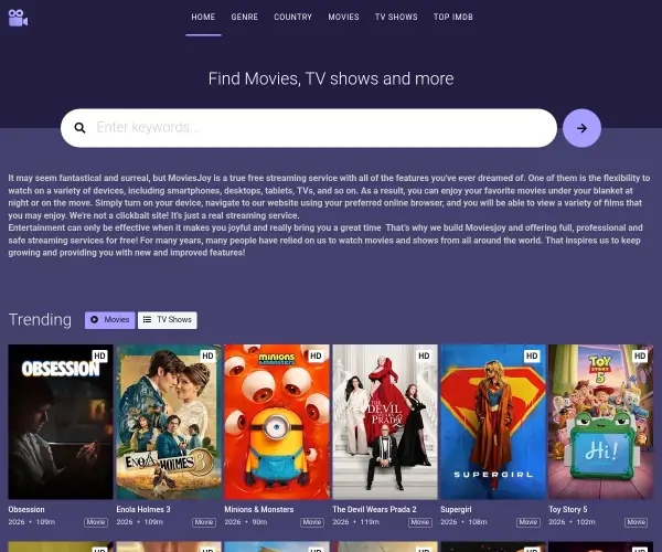 Screenshot of MoviesJoy