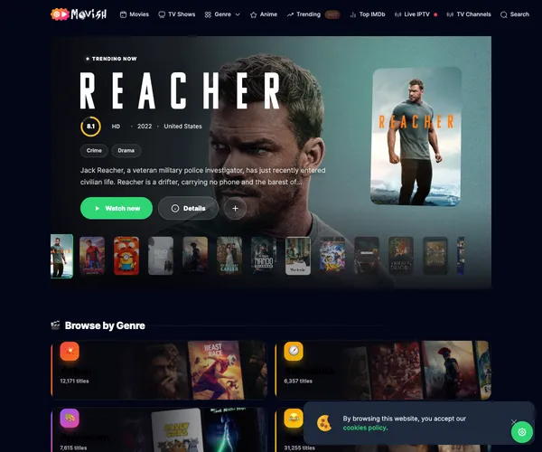 Screenshot of Movish