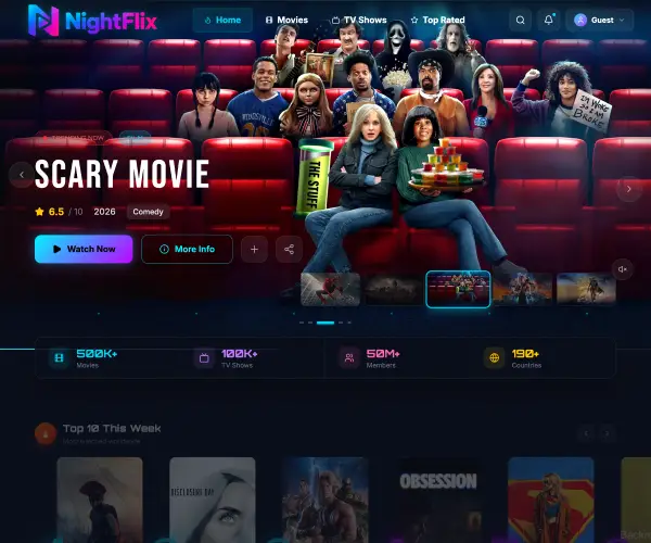 Screenshot of NightFlix