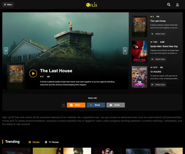 Screenshot of OFlix